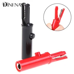2Pcs push button type full protective alligator clip for professional multimeter