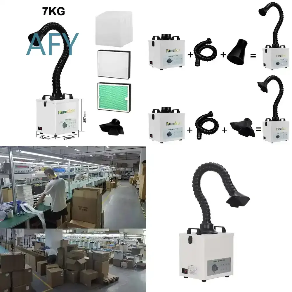 High Efficiency Portable 100W CO2 Smoke Evacuator with Carbon Filter for Laser Marking Machine for Industrial Use for CNC