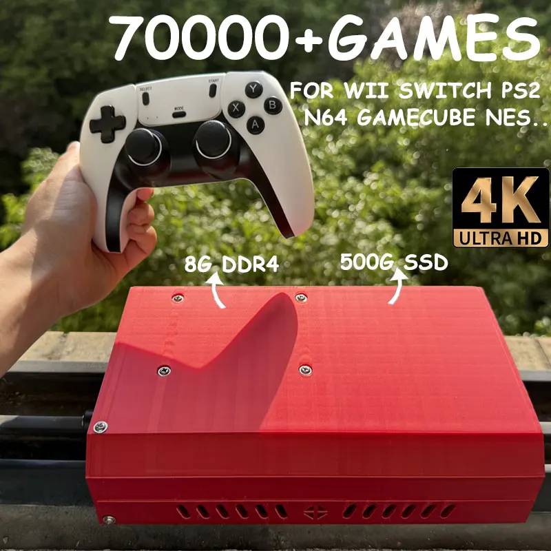

Game Console RX1 500G SSD 8G DDR4 Batocera and Win11 3865U 70000+Games For SWitch Wii PS2 XBOX PSP GameCube N64 Wireless handle