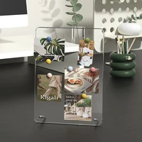 Desktop message board Acrylic transparent notepad Office memo board can be written home memo board magnetic desktop board 6