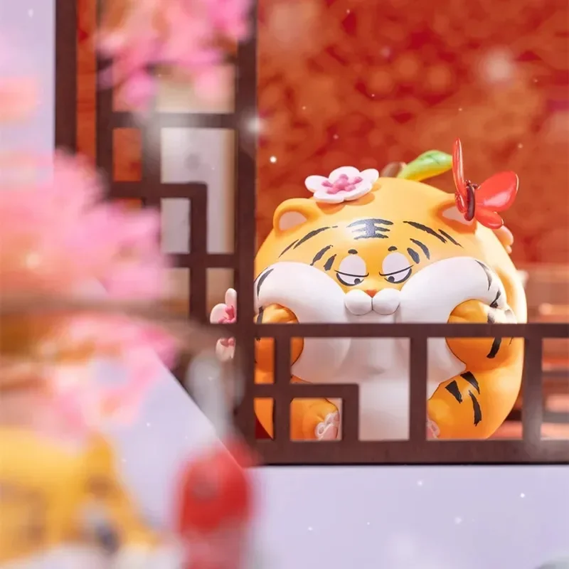 

Tiger Orange Blind Box Toys Lucky Tiger Orange Series Tide Play Decoration Surprise Kawaii New Year Gift Cute Doll for Car Model