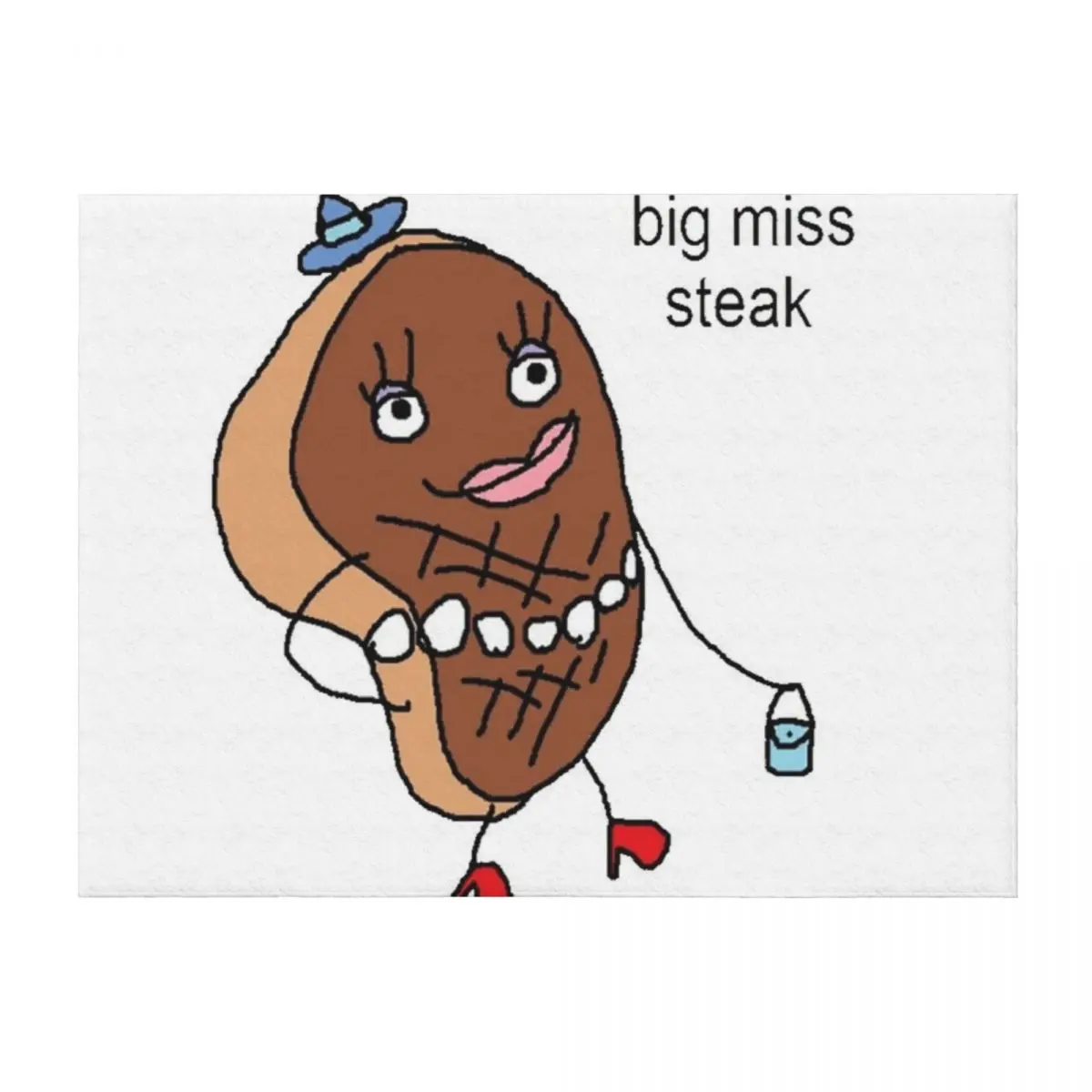 

Big Miss Steak Throw Blanket valentine gift ideas Flannels Bed Warm Blankets