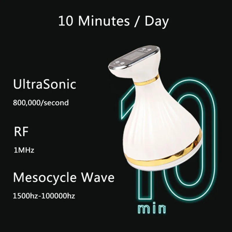 Face Lift Ultrasonic Shaping Dispositivo, RF Face Massageador, Instrumento de Levantamento Doméstico, EMS Frio, 3D, EMS