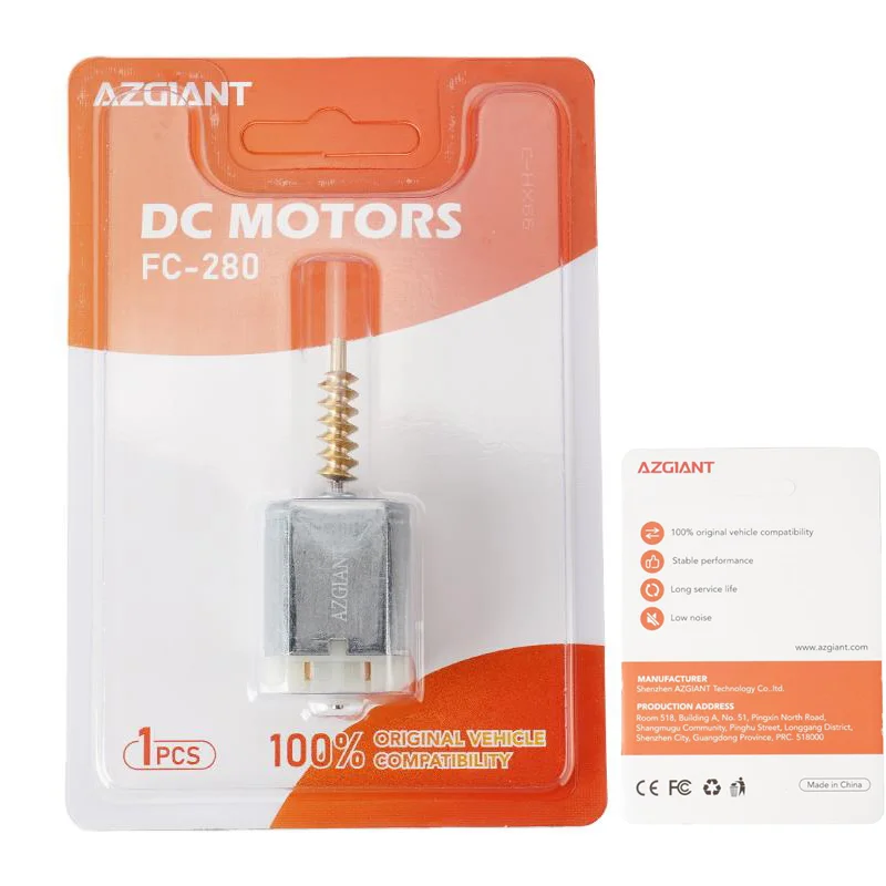 AZGIANT 자동차 뒷문 후면 문짝 잠금 액추에이터, DC 모터 12V, 기아 보레고 현대 IX35 0.08A 15000RPM 마이크로 모터 수리 부품