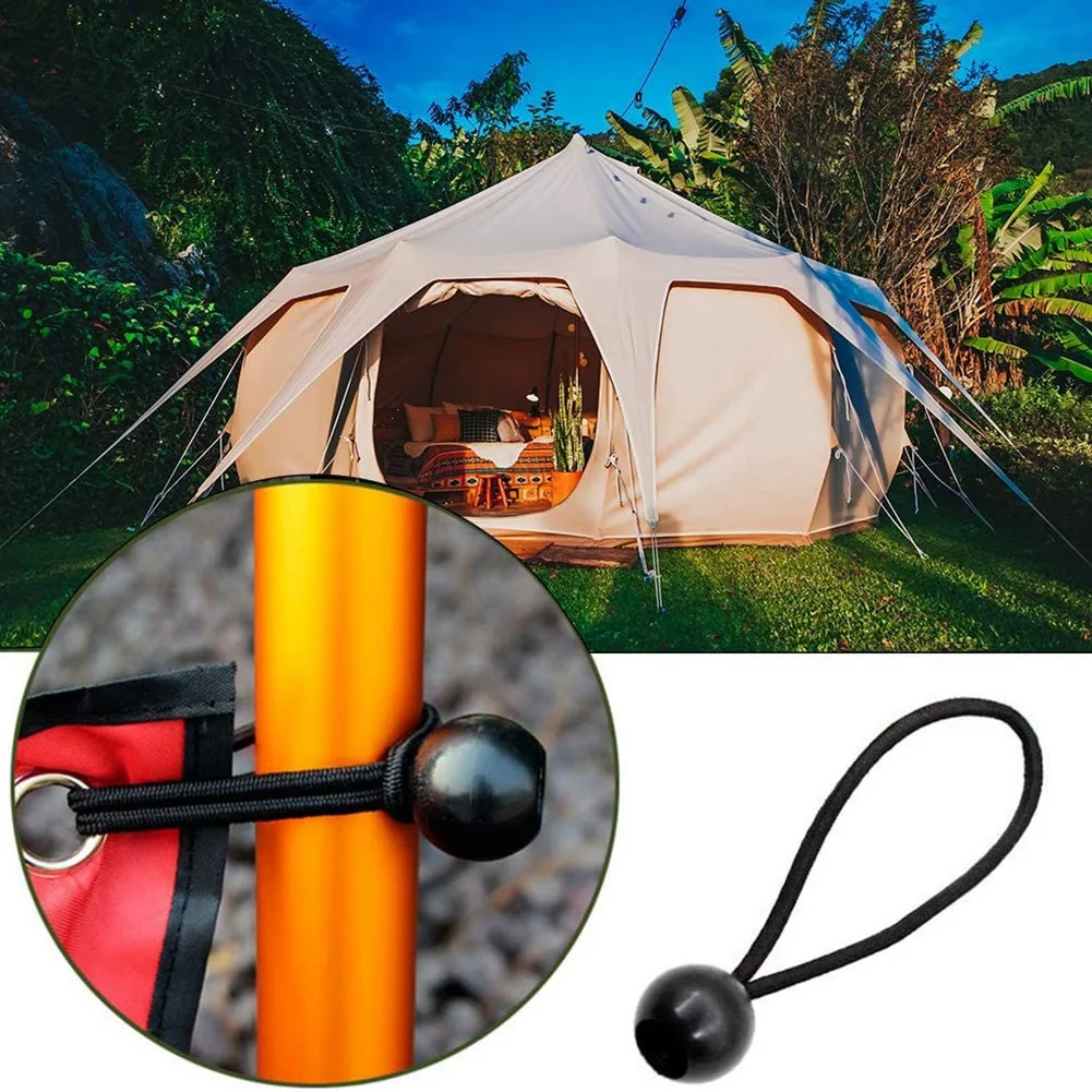 AA41T 30 قطعة حبل بنجي مع كرات ربطات عنق مرنة بنجي تبديل ربطات عنق للسرادق، لافتات الخيام، أقطاب العلم، قماش القنب #1