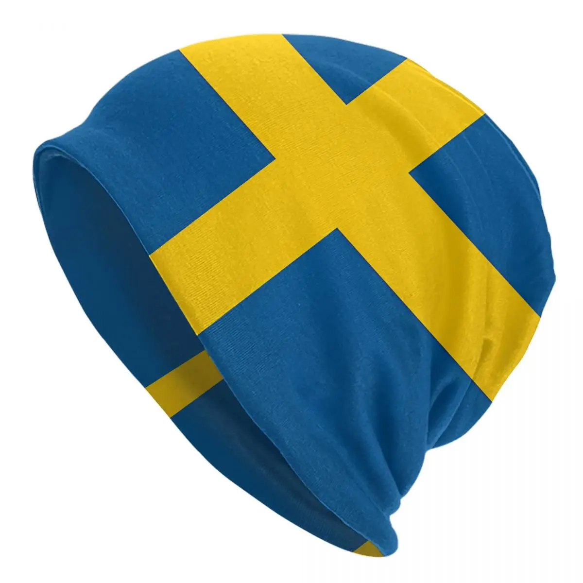 Swedish Flag Of Sweden Washed Thin Bonnet Windproof Casual Beanies Protection Men Women Hats