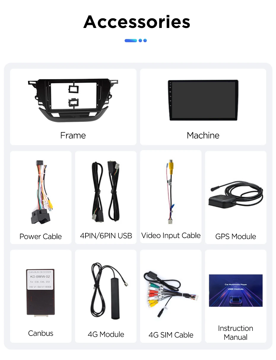 Junsun Kabelloses CarPlay Android Auto Autoradio für Opel Corsa F 2019 2020 2021 2022 2023 GPS Multimedia 2-DIN-Systeme Stereo – Detail 21