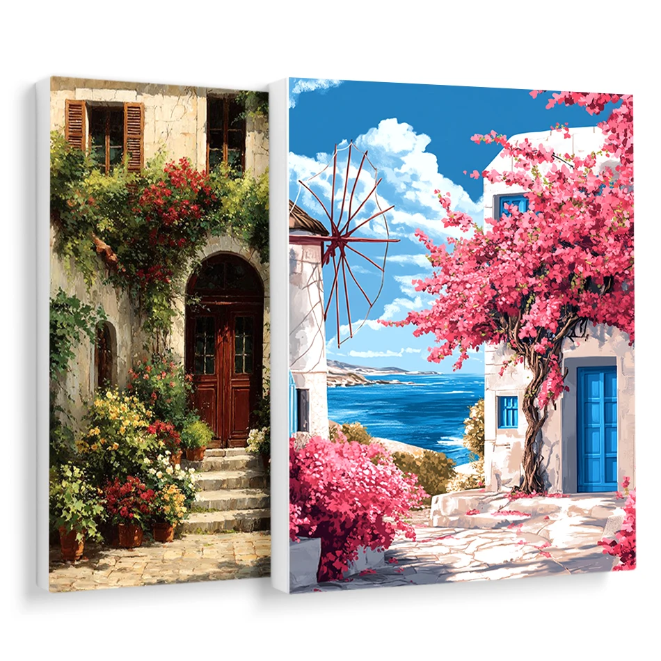 

RUOPOTY Diy Oil Painting By Numbers Simple scenery Picture Frame Drawing On Canvas digital oil painting Watercolor Adults Crafts