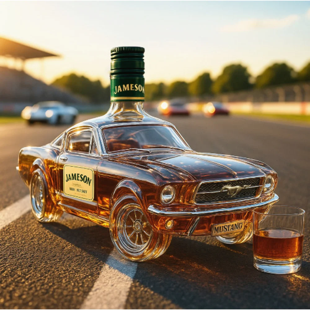 2025 Nuovo modello popolare Bottiglia di whisky per auto della polizia Bottiglia di whisky Mustang
