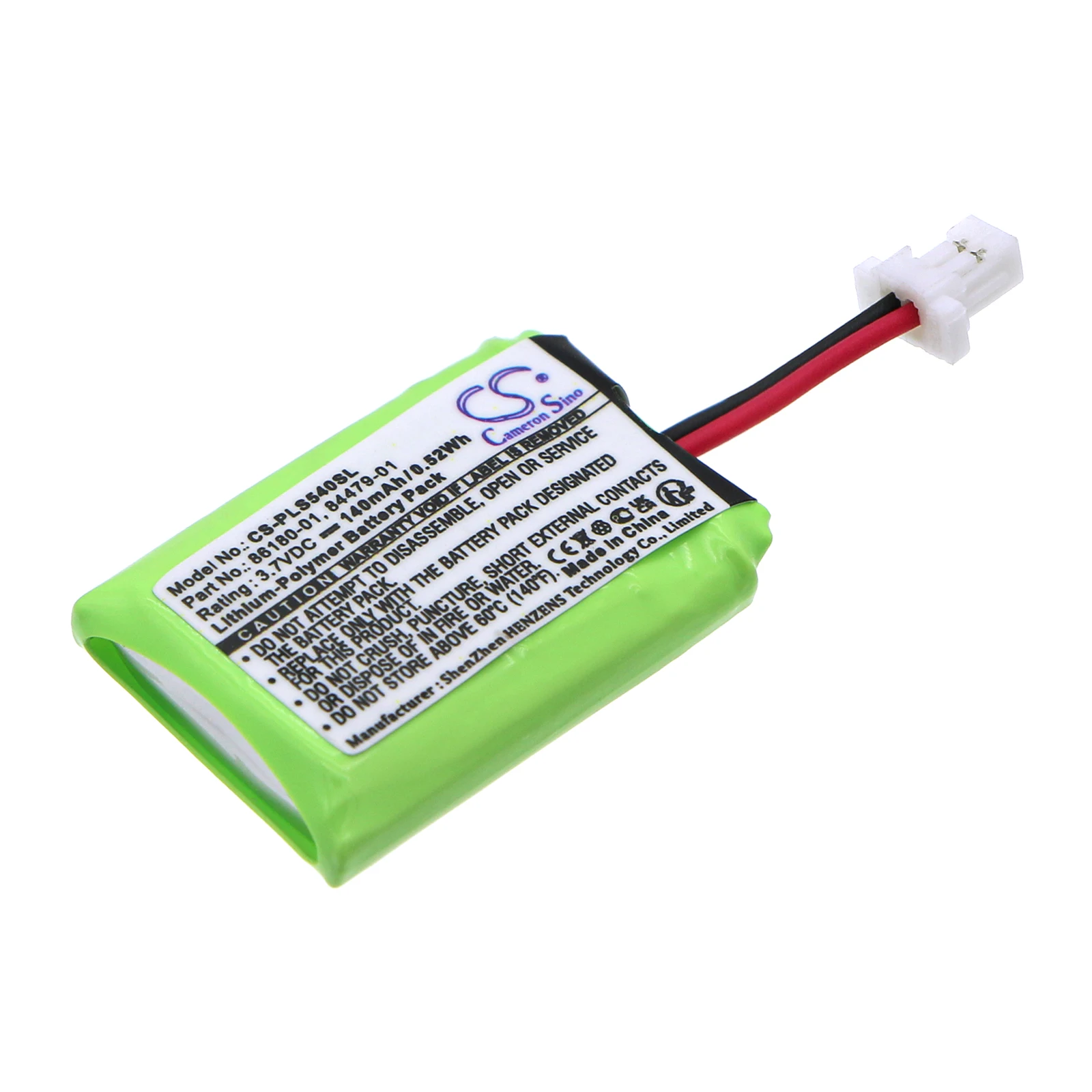 

Li-Polymer Wireless Headset Battery for Plantronics, 3.7V, 140mAh, Compatible Models: CS540, CS540A, Savi CS540, Savi CS540A