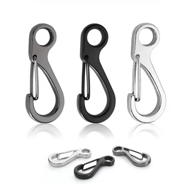 Mini Klipsy Sprężynowe ze Stopu Metali na Breloczek 4/10 szt. - Narzędzie EDC do Przetrwania, Klamra do Zawieszania — zdjęcie 7
