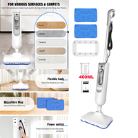 Steam Mop&Detachable Steam Cleaner,1500W Powerful Floor Steamer,Removes up to99.9%of Bacteria andViruses,for Carpet  Clean,400ml