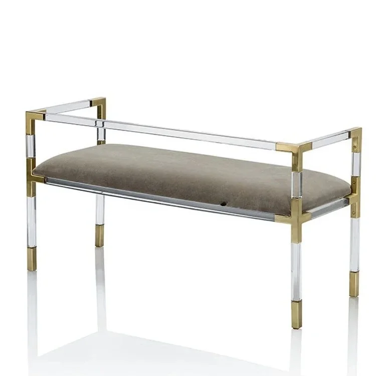 

Acrylic bench modern simple living room home shoe change stool bedroom bedside stool villa model room sofa chair