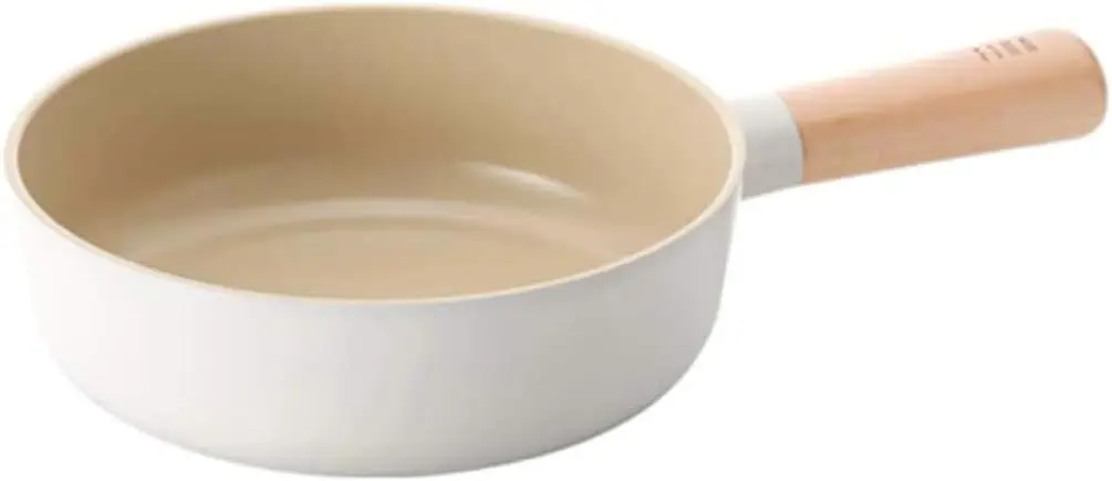 

FIKA 7-дюймовый мини-вок для жарки, индукционная сковорода с керамическим покрытием, деревянная ручка, здоровое приготовление пищи, сделано в Корее