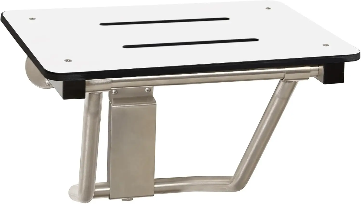 Lift-Assist Shower Seat, Yoke-Style Bench, Wall Mount, 24