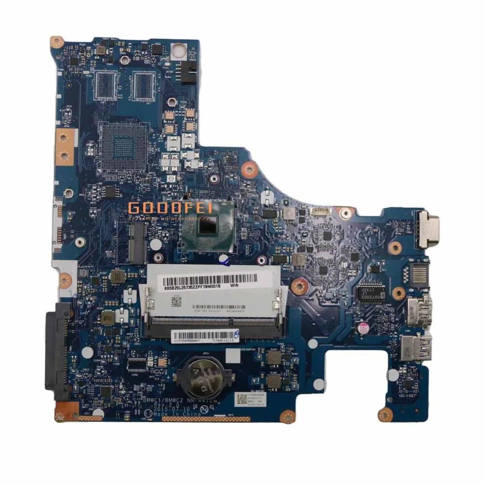 

Материнская плата ноутбука, аксессуары для материнской платы UMA N3060 NM-A471 Ideapad 300-15IBR для Lenovo, 100% протестировано, ОК 5B20L25735