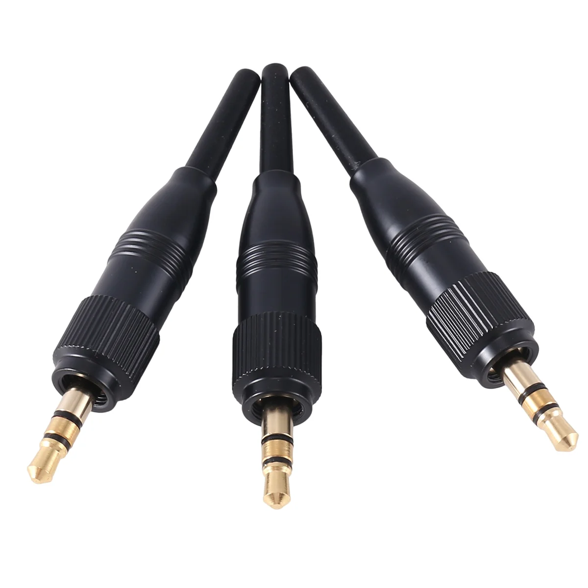 OIIRGO-10Pcs conector de bloqueo de Audio de tornillo estéreo de 3,5mm y 1/8 pulgadas para Sennheiser para Sony D11/V1/P03 adaptador de enchufe de repuesto para micrófono