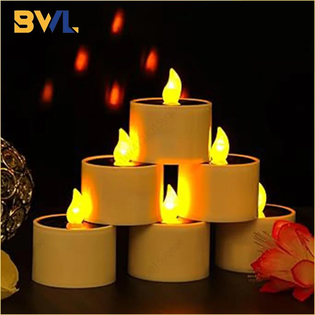 Velas de luz solar led, à prova d'água, recarregável, luzes de decoração ao ar livre para festa de jardim, presente de halloween, decoração do dia dos mortos