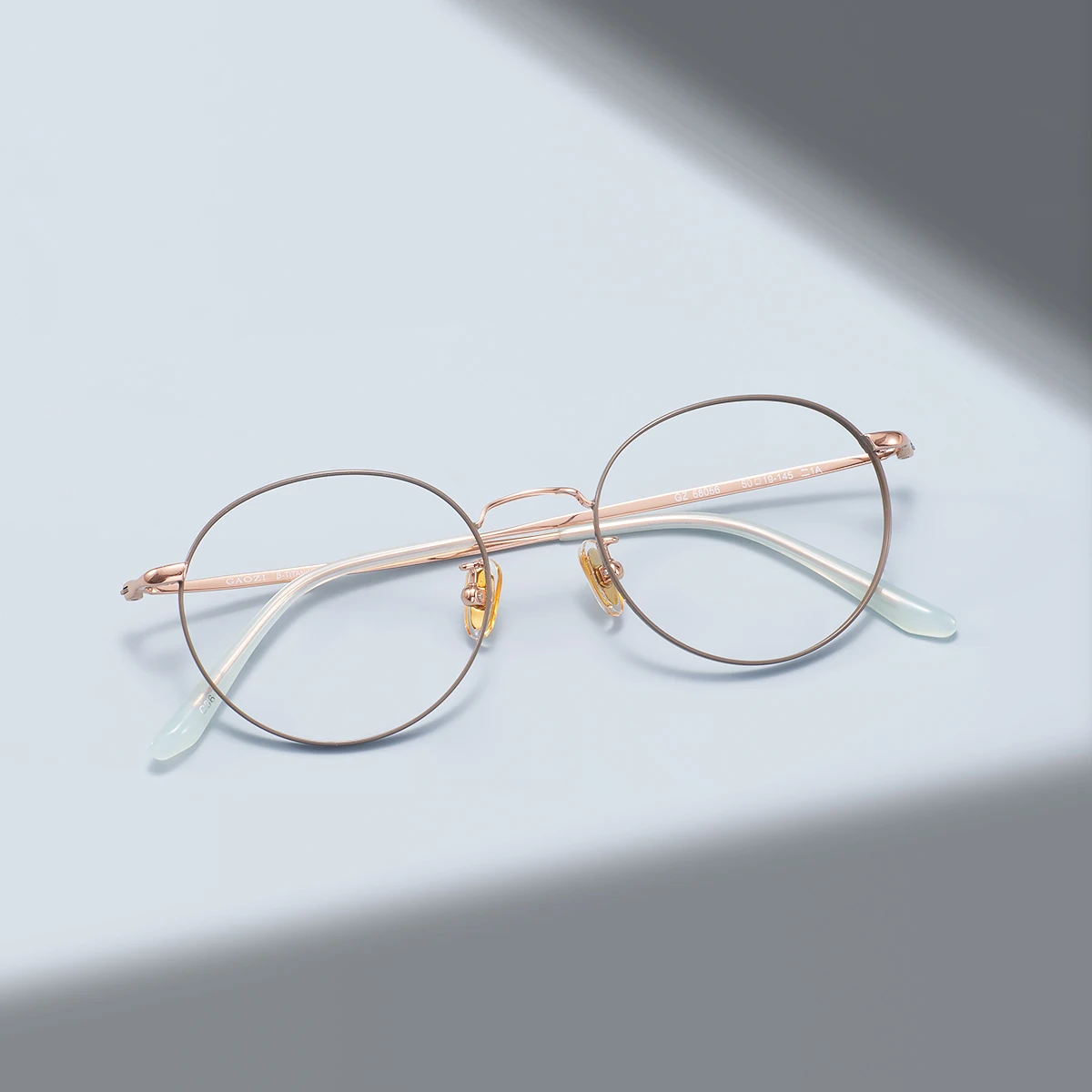 Metal Frame And Titanium Temples Round Large Men And Women Colorful Full Rim Glasses Frames For Prescription Lenses