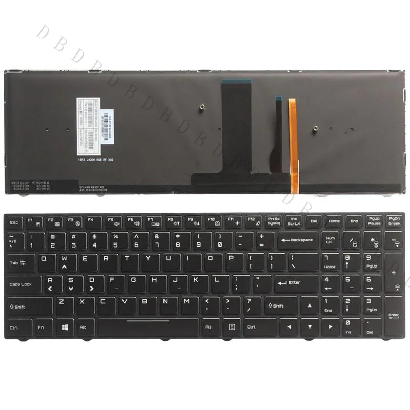 AA+New US Layout Colorful Crystal Backlit Laptop Keyboard For Clevo P650RS6-G P670RP6 P670RP6-G Gaming Laptop Replacement