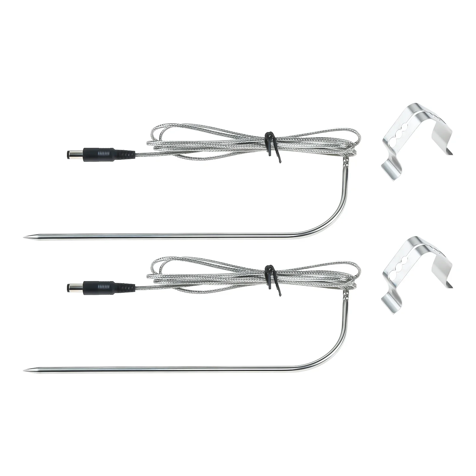 

2sets Temperature Meat Probe and Holder Clips RT-MTPRB for Rec Tec Wood Pellet BBQ Grill Recteq RT-1250 RT-700 RT-590 RT-2500BFG