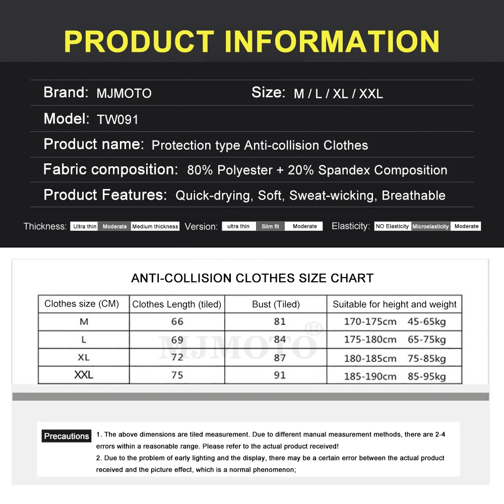 Motorcycle Armor Underwear Base Layer Anti-fall Motocross Jacket Quick-drying Motorbike Protective Armor Jacket Riding Jacket