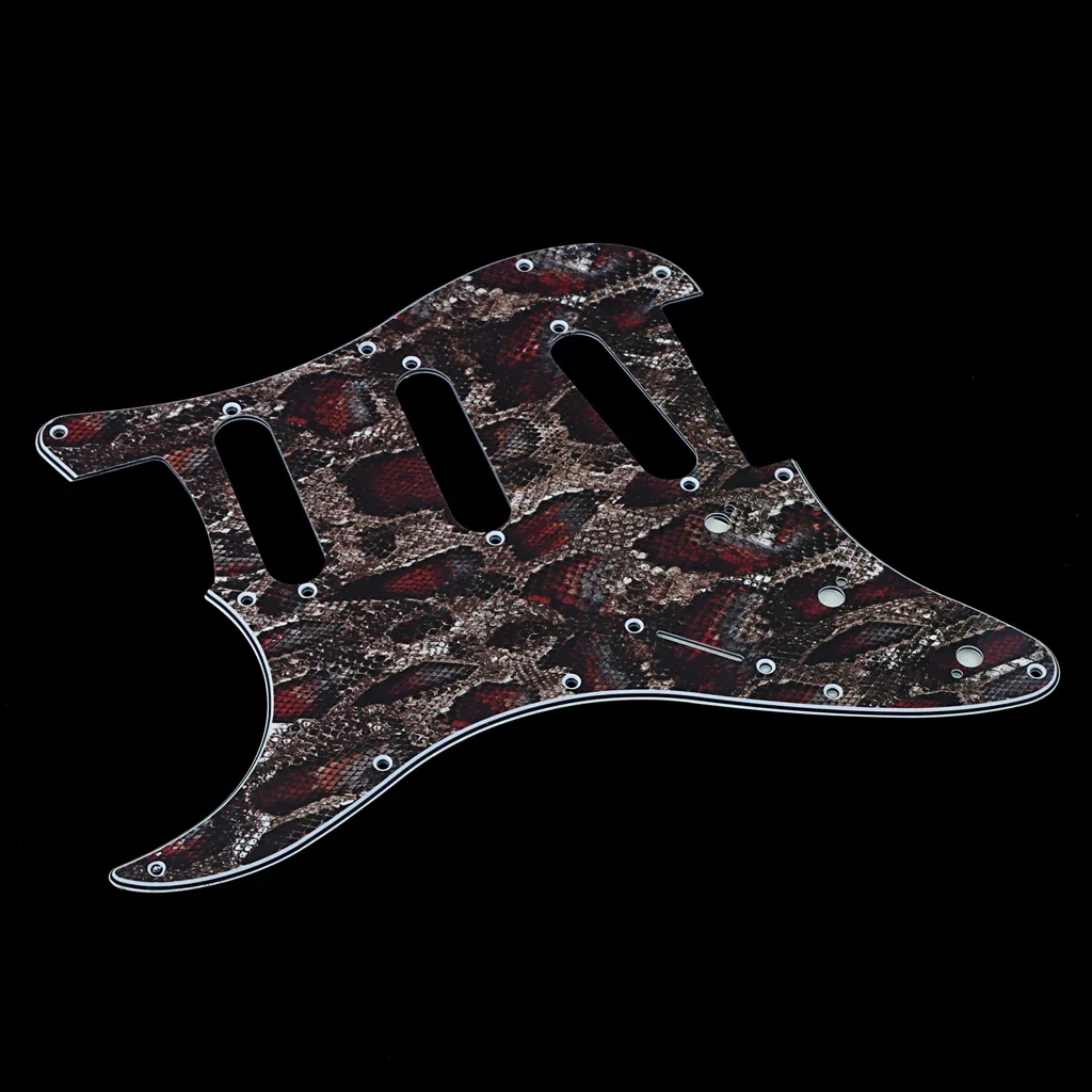 11 Hole 3D Printed Plastic ST/Strat Guitar Pickguard Scratch Plate Reverse Bridge Fits Jimi/Hendrix for Stratocaster