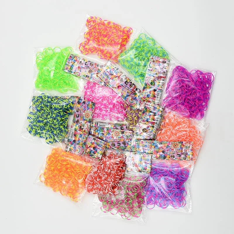 600pcs Loom Rubber Bands Bracelet for Kids or Hair Rubber Loom Bands Make Woven Bracelet Colorful DIY Toys Christmas 2022 Gift