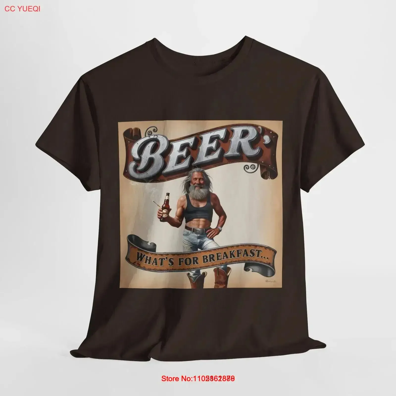 T Shirt Beer whats for breakfast Heavy Cotton New vintage Washed designer clothes streetwear Breathable Casual Unisex graphic