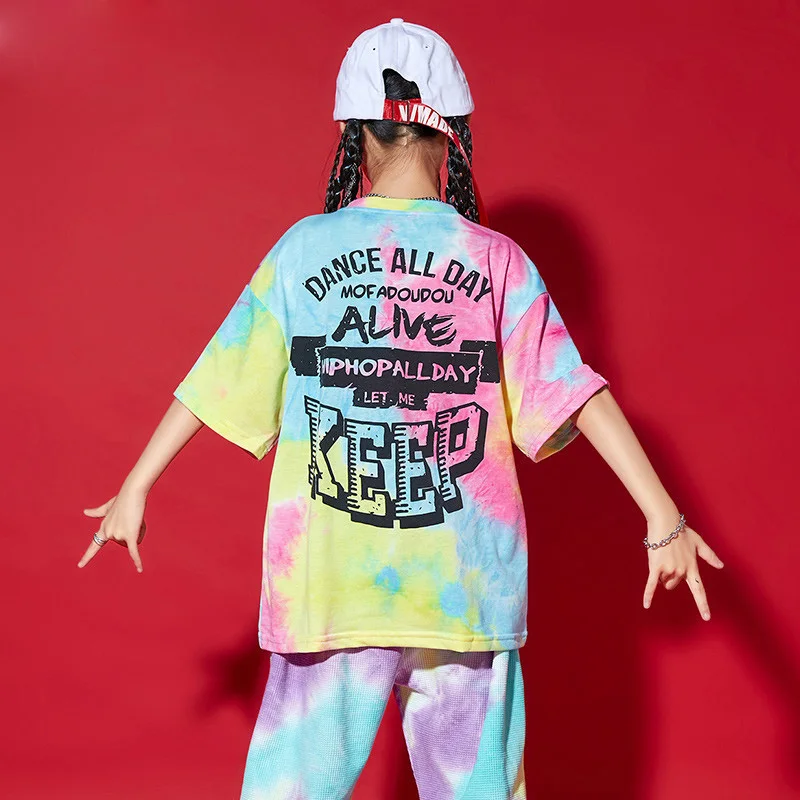 Kid Cool Hip Hop Kleding Fluwelen Sweatshirt Crop Top Lange Mouw Streetwear Broek Voor Meisjes Jazz Dans Kostuum Kleding