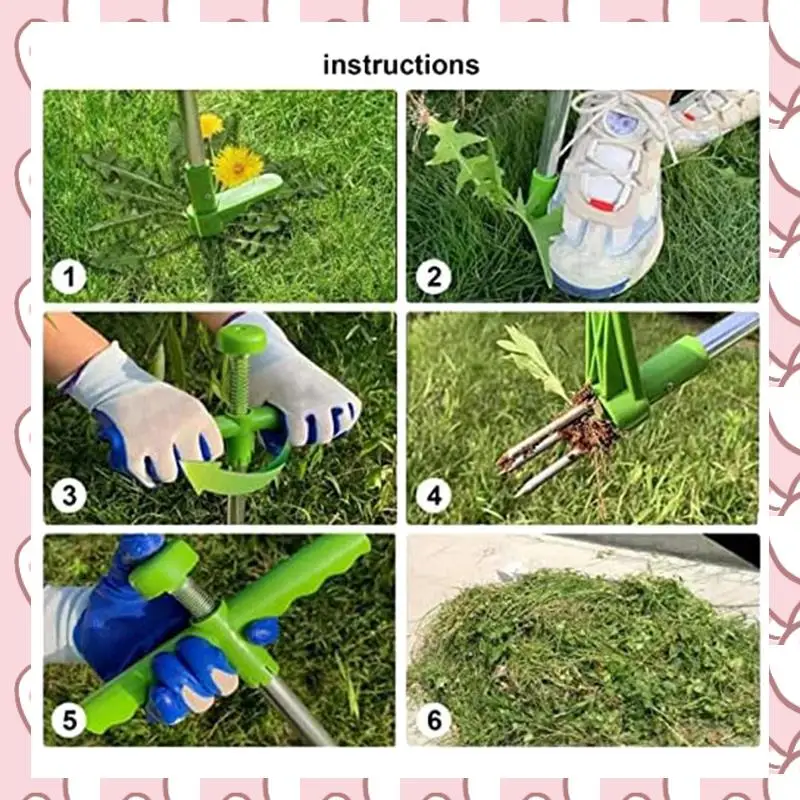 HHTL Weed Puller Tool Stand Up Weeder Manual Weeding Tool With Long Handle Stand Up Heavy Duty Garden Weeding Tool For Garden