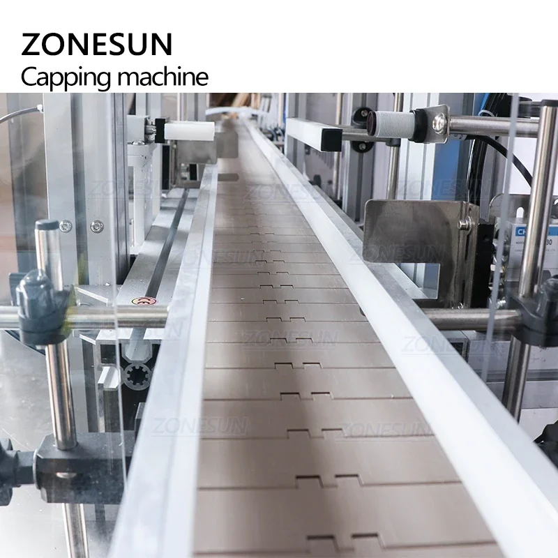 ZONESUN-máquina de alimentación y prensado de corcho automática personalizada, máquina taponadora de botellas de vino de vidrio con cubierta antipolvo