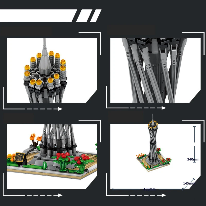 TOYLINX ビルディングブロック 建築モデルセット ランドマーク カンツンタワー 凱旋門 ビッグベン オリエンタルパールタワー 子供用