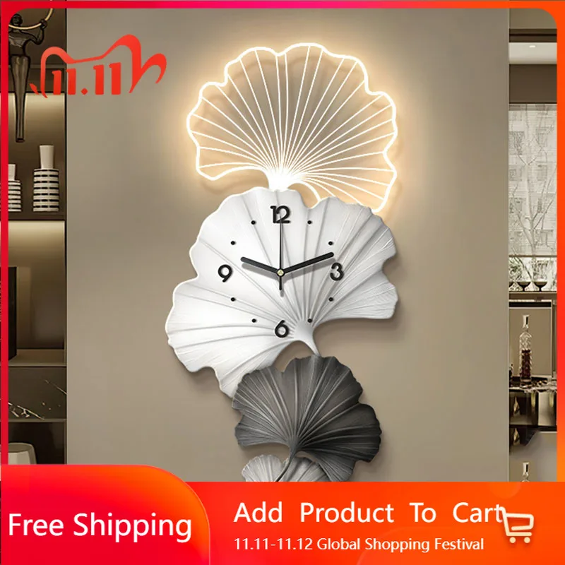 

Художественные настенные светодиодные настенные часы, винтажные светодиодные дизайнерские интерьерные бесшумные часы, настенные модные Xenomorph Horloge, настенные украшения, домашний декор