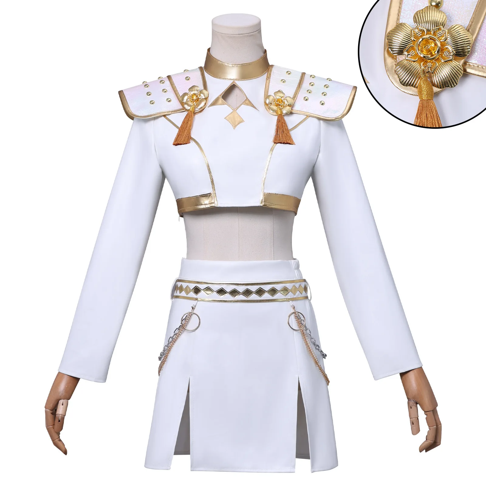 

Huntrix Kpop Demon Hunters Zoey Cosplay Costume Wig Stage Performance Uniform Halloween Role Playing Outfit Women