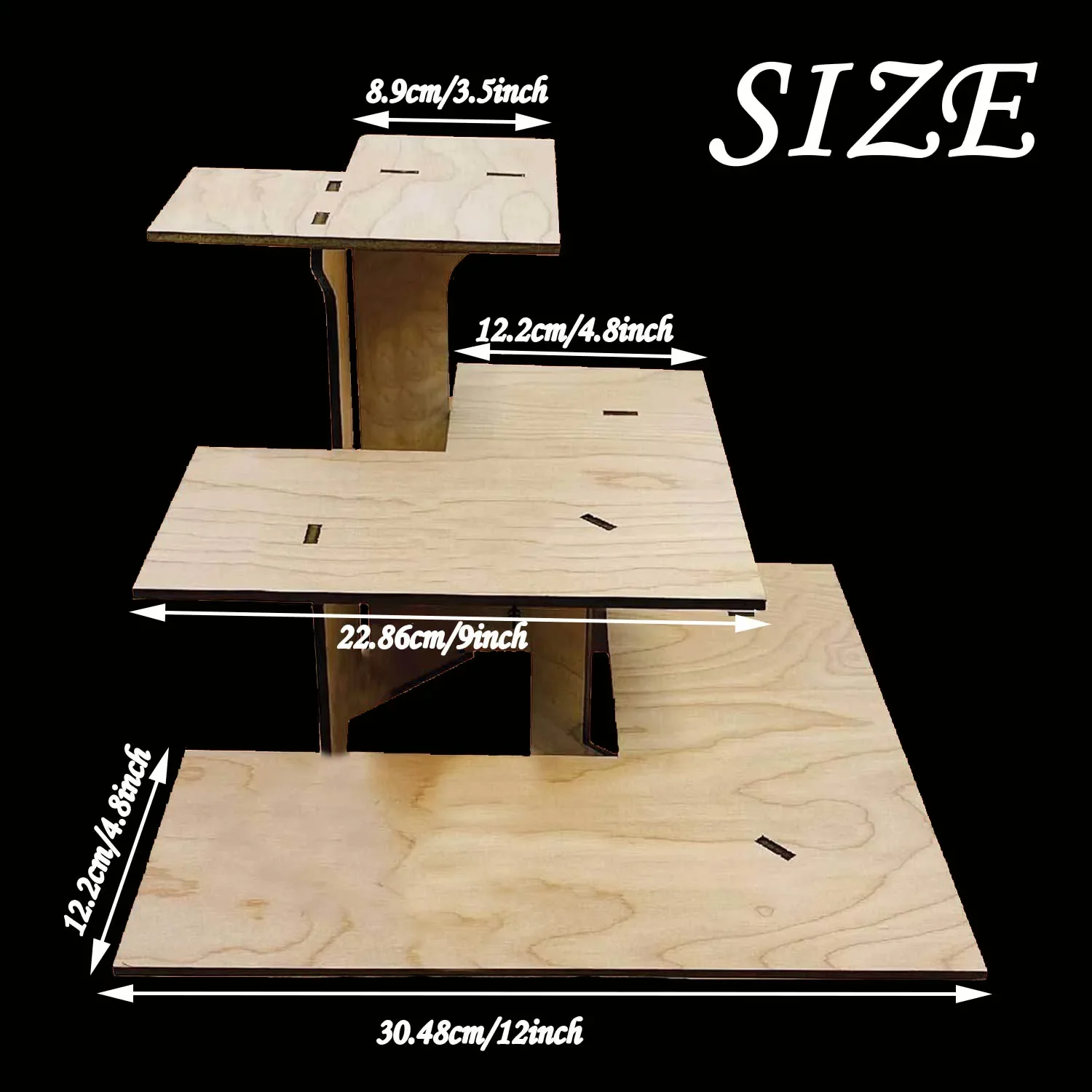 3 Tier Retail Tabletop Display Tripod, Portable Retail Display Stand for Retail Tables, Countertops, Trade Shows