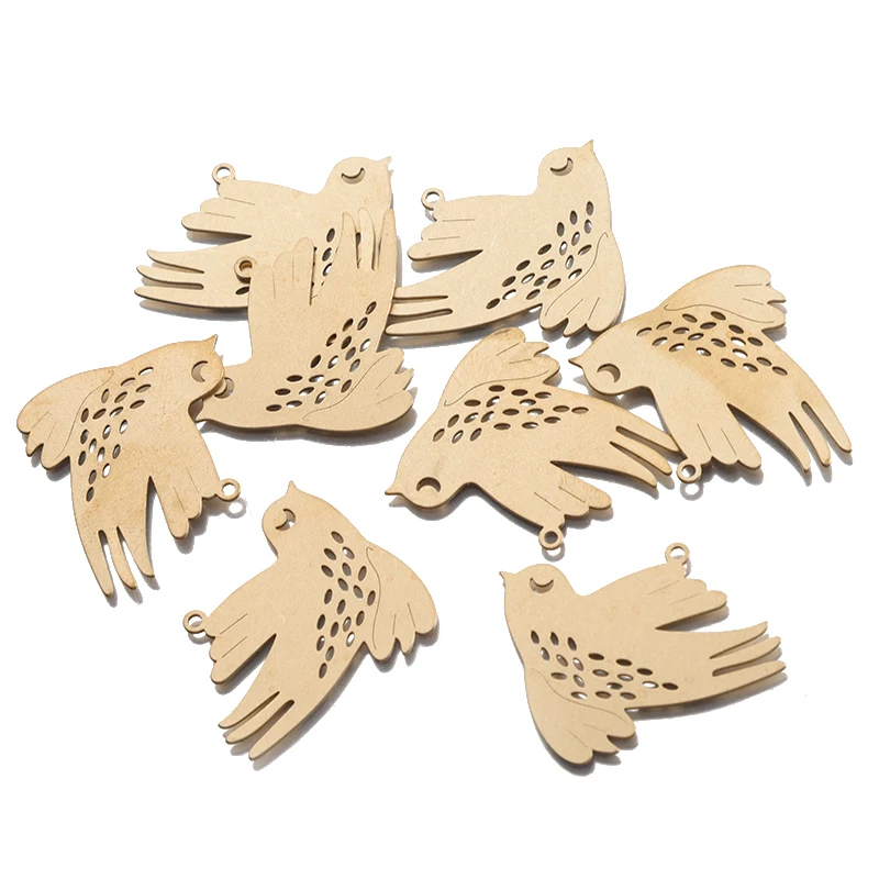 6pcs Raw Brass 30x25mm Peace Pigeon Dove Bird Charms For DIY Necklace Earrings Animals Charms Jewelry Making Accessories Crafts image 3