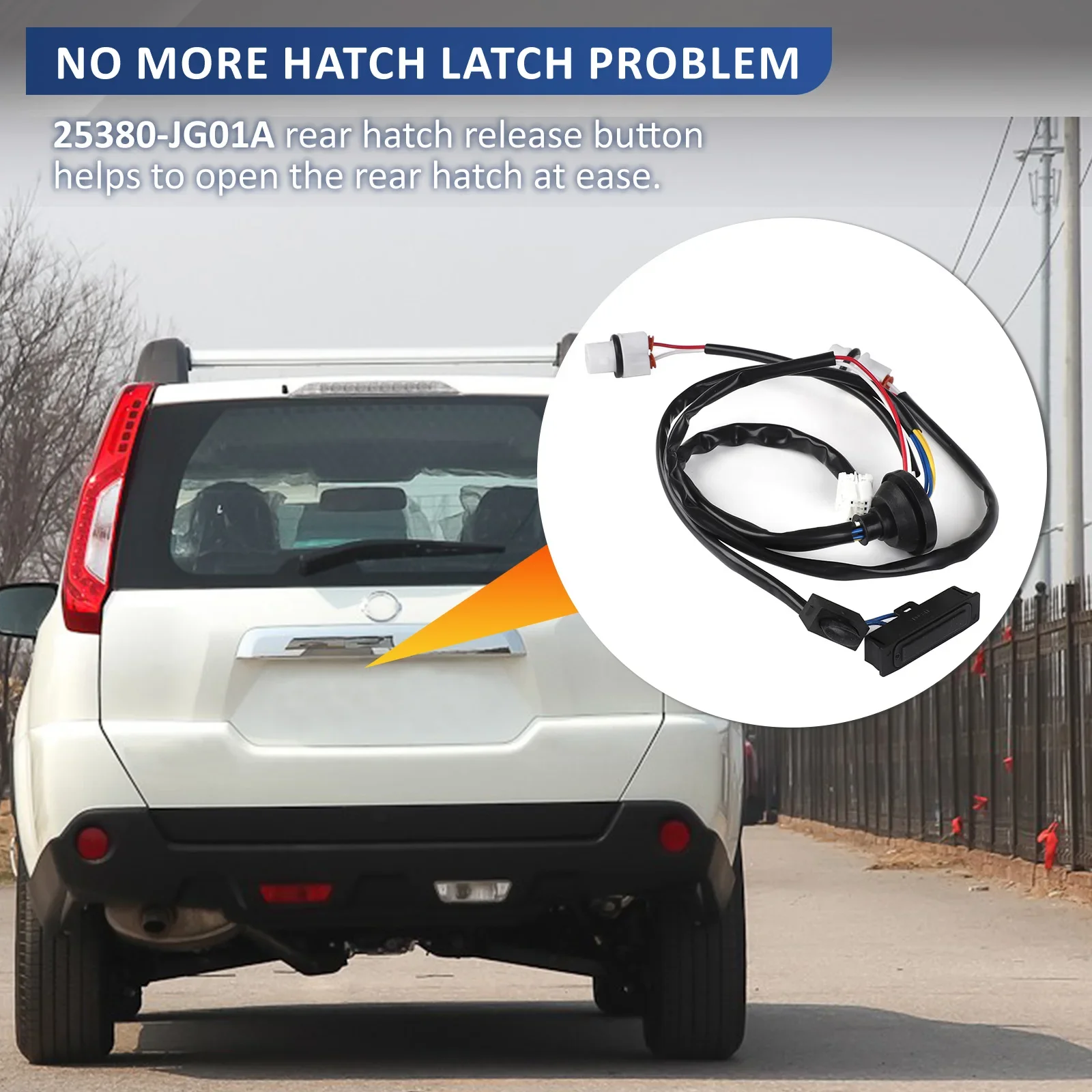 لنيسان X-trail T31 2008-2014 OEM25380-JG01A CNSPEED غطاء صندوق السيارة الباب الخلفي التحكم فتح زر التمهيد خارج متوافق #6