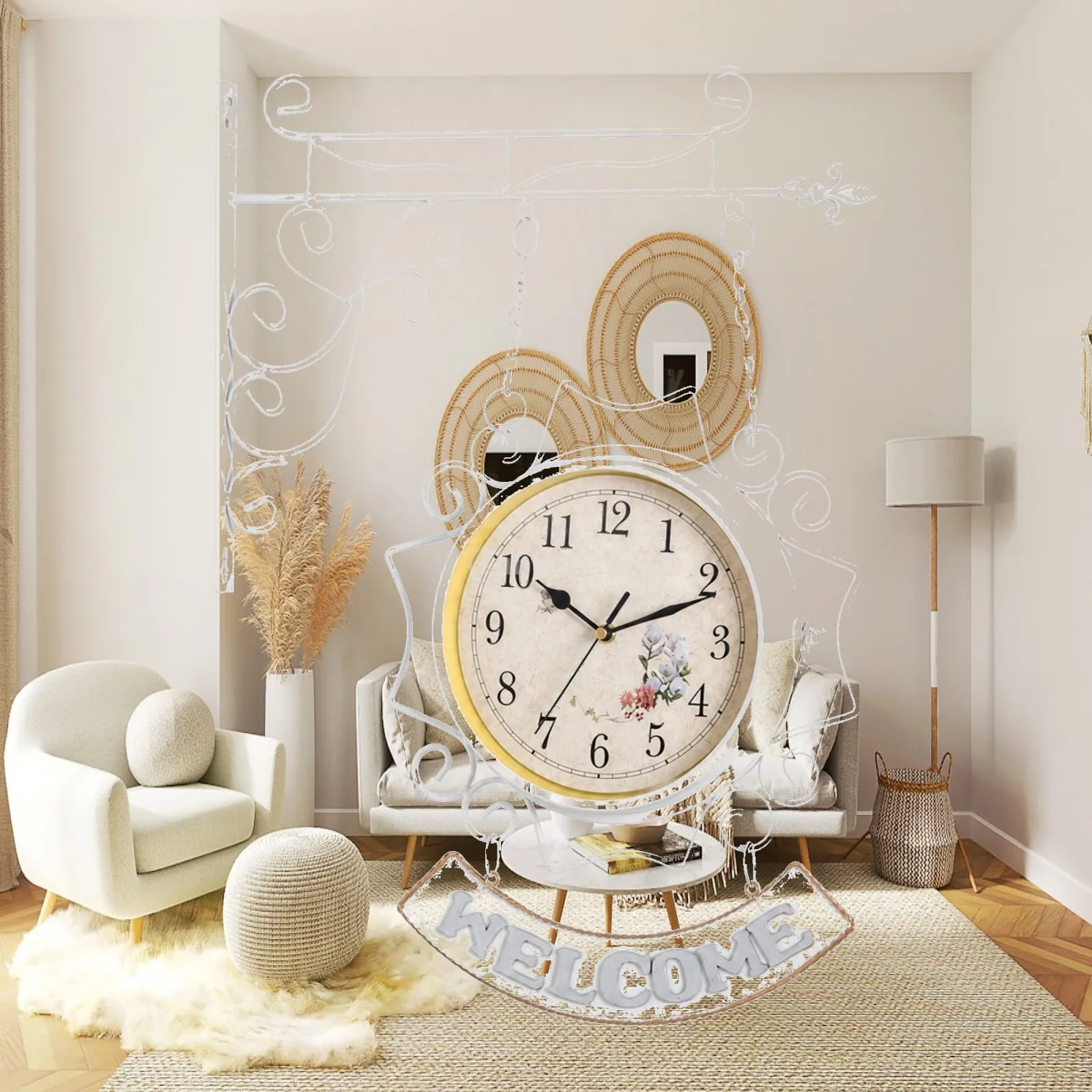 antique-look-double-sided-wall-clock-with-metal-housing-and-glass-front-for-living-room-office-decorative-hanging-piece