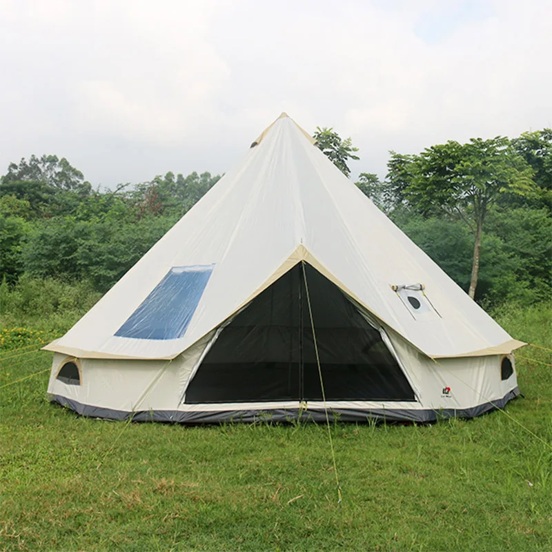 

Ultralarge 8-12 Person 500*500*300CM Mongolia Yurt Family Travel Hiking Anti Mosquito Sun Shelter Awning Gazebo Camping Tent