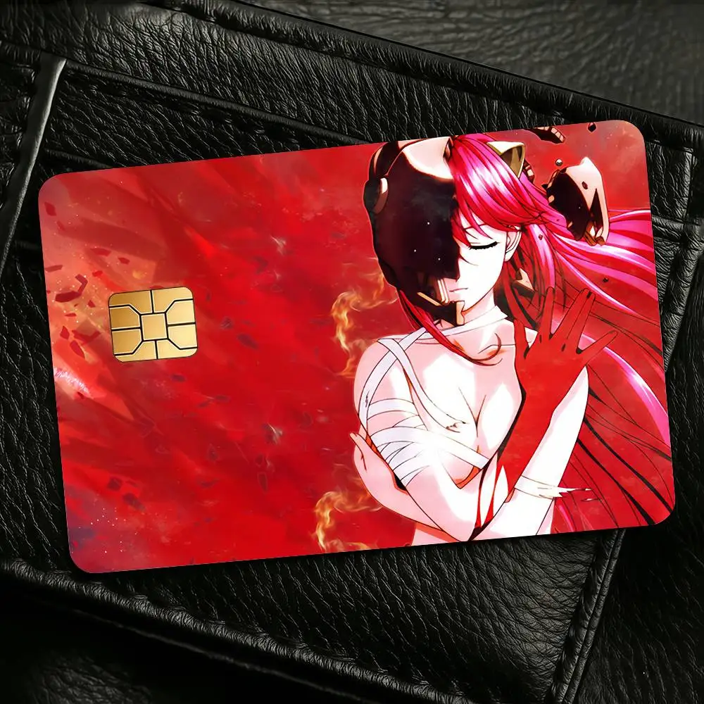 Anime E-Elfen L-Lied Credit Skin Cover Card Stickers 4PCS Film Bus Pass Front Decoration Bank Debit Waterproof