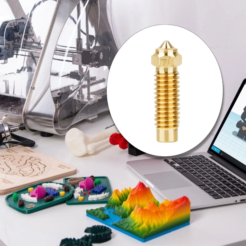 1PC ทองเหลืองและเหล็กชุบแข็งหัวฉีด 0.2 0.4 0.6 0.8 1.0 มม.สำหรับ Neptune 4Max / Neptune 4Plus 3D เครื่องพิมพ์