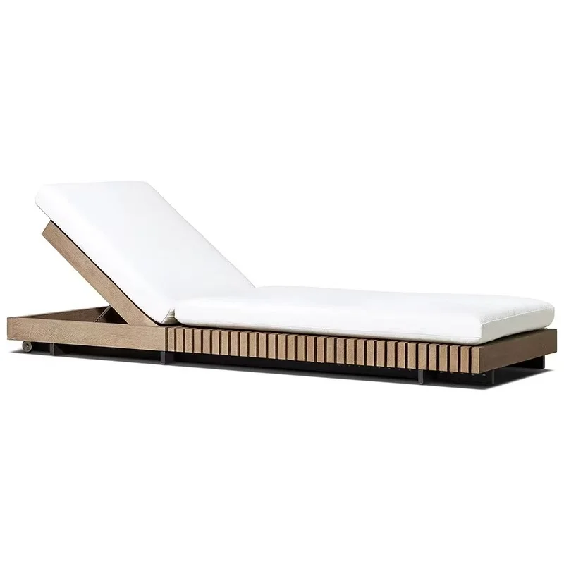 *Outdoor Metal Loungers Aluminum Poolside Furniture bed Beach Chair For Hotels Villas Pool Sides