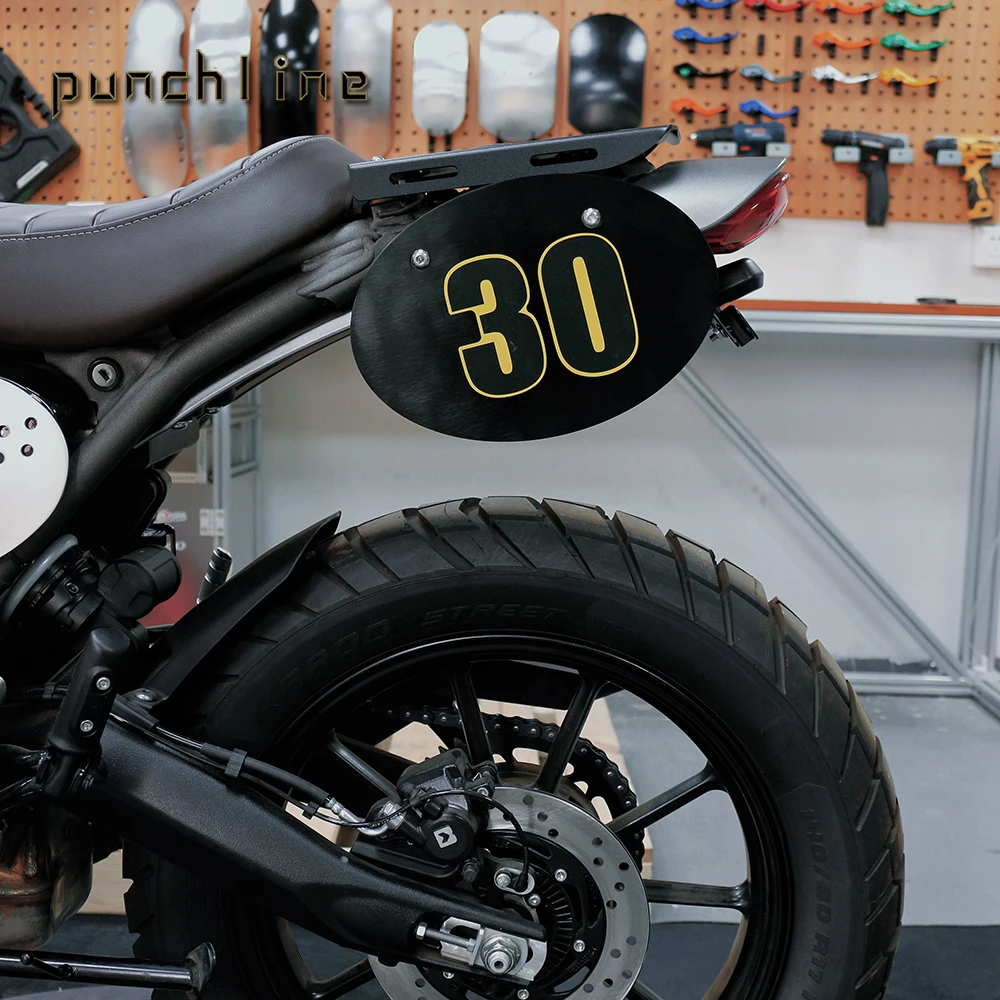 Competition Number Plate For Scrambler 400X Speed 400 Speed T4 Scrambler 400XC Thruxton 400 Tracker 400 DIY License Number Plate