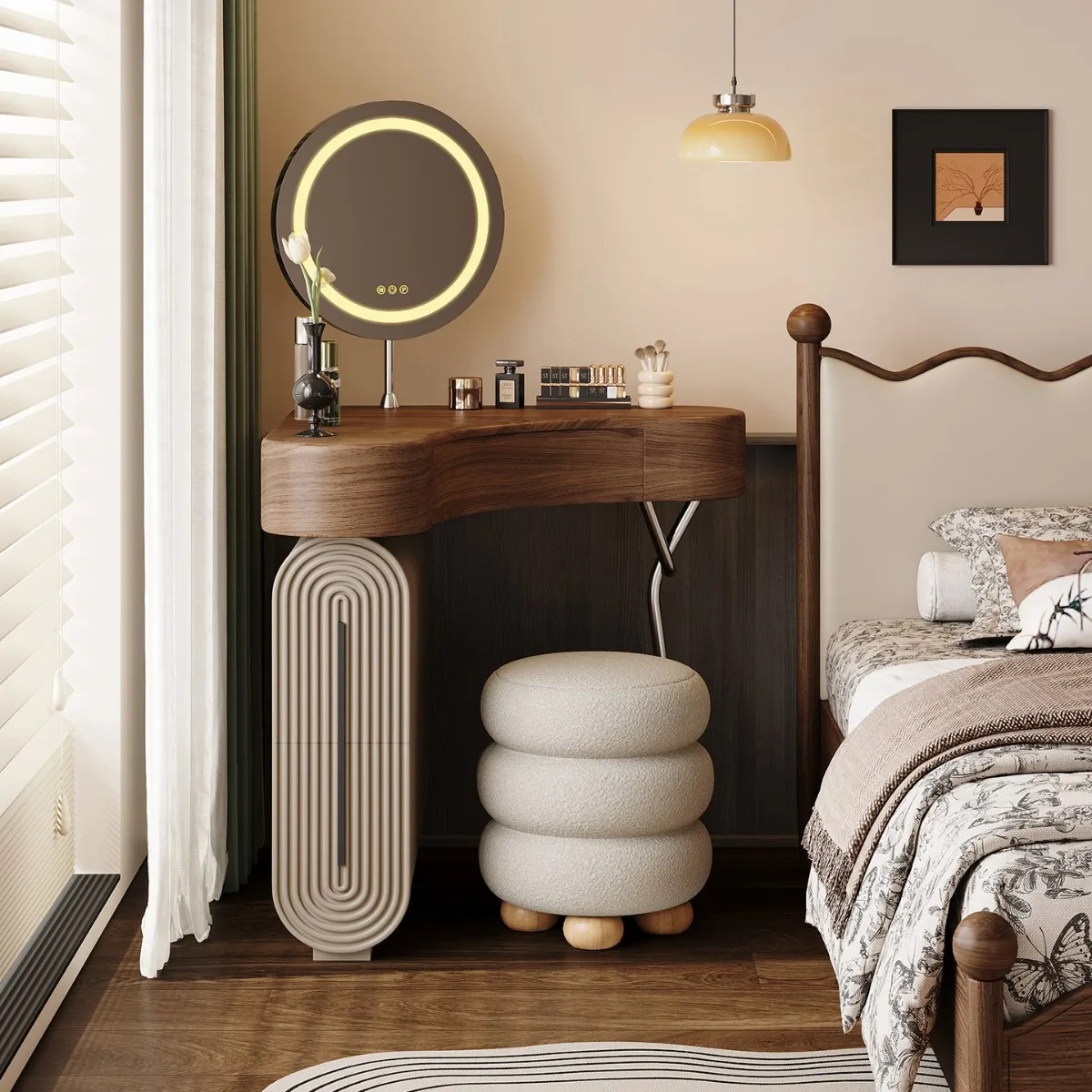 Medieval Corner Dresser Corner Small Apartment Dressing Table Makeup Table Integrated Bedroom Furniture Makeup Vanity Desk Sets