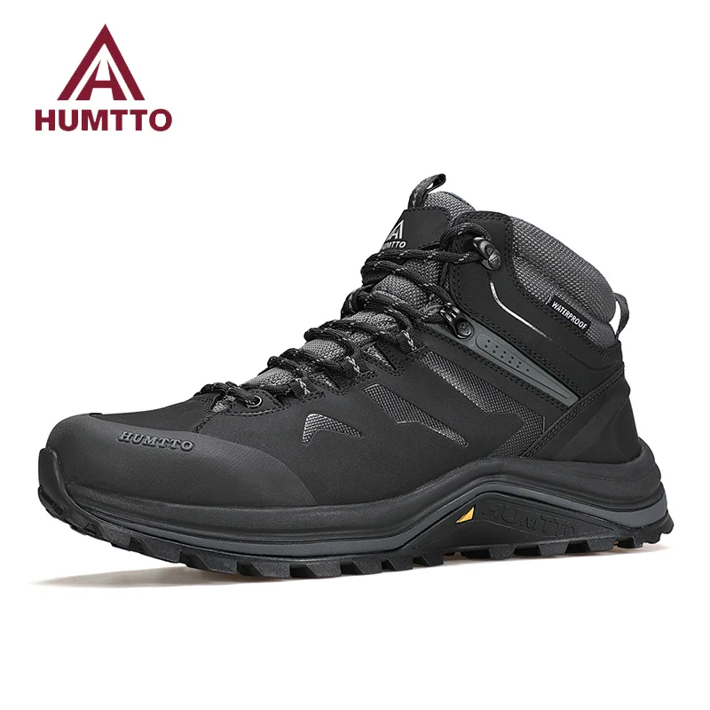 

HUMTTO Genuine Leather Hiking Shoes Outdoor Men's Sports Shoes Non-slip Winter Safety Sneakers Breathable Trekking Boots for Men