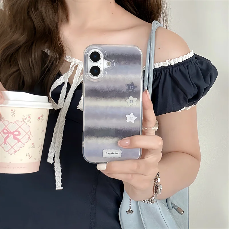 كريستال شفاف أبيض IND | طبقة مزدوجة متدرجة باللون الرمادي | أفضل هدية لصديق | آيفون 11 12 13 14 15 16 17 برو ماكس #1