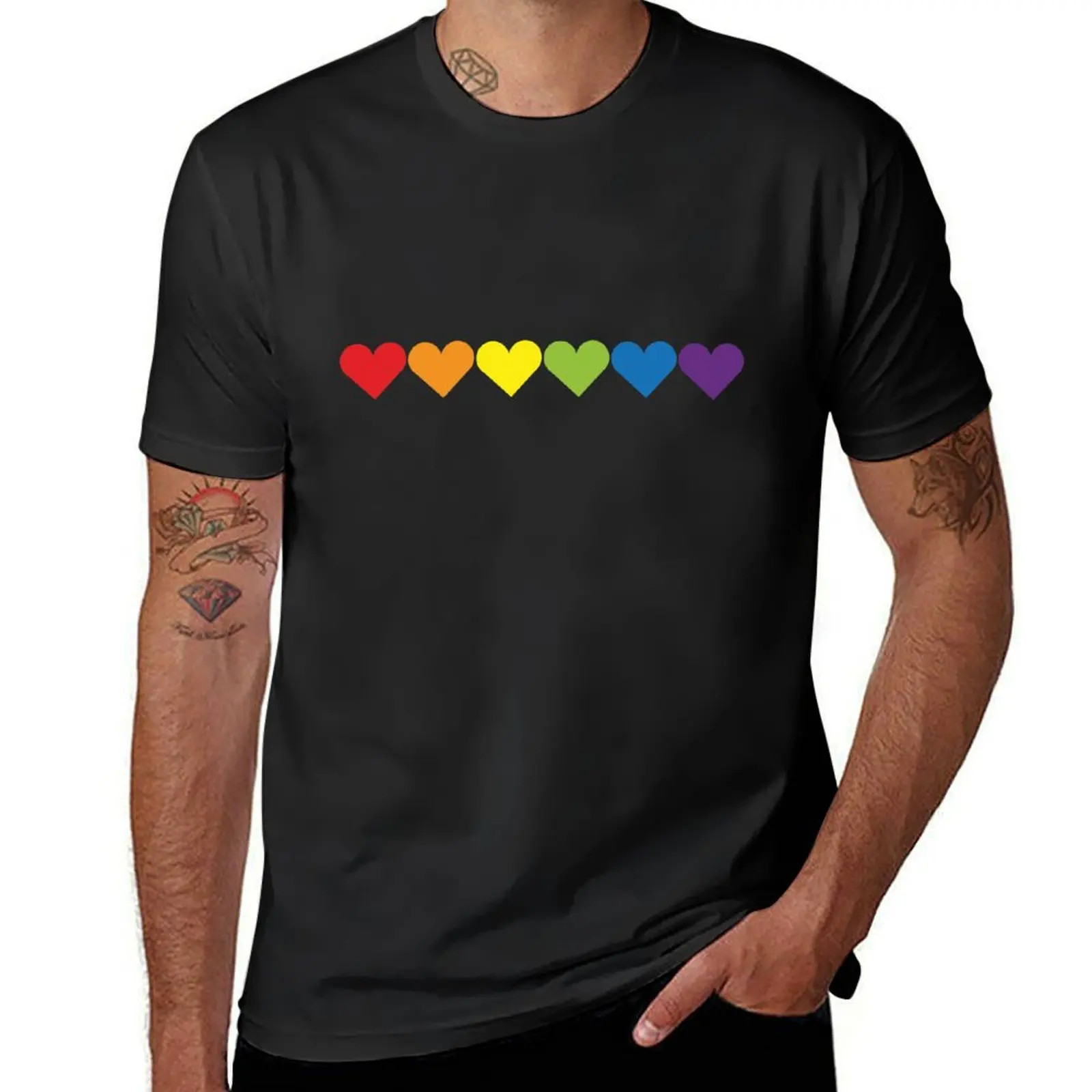 

Pride Hearts T-Shirt shirts graphic tees summer top oversizeds men clothing