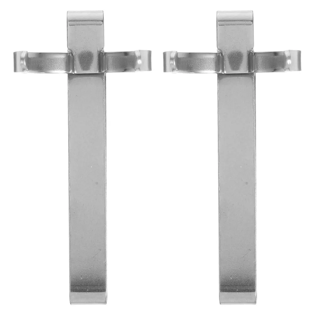 

2pcs Flashlight Metal Clamp Belt Clip Durable Stainless Steel Secure Holder for Outdoor Work Home Use Compatible with Various