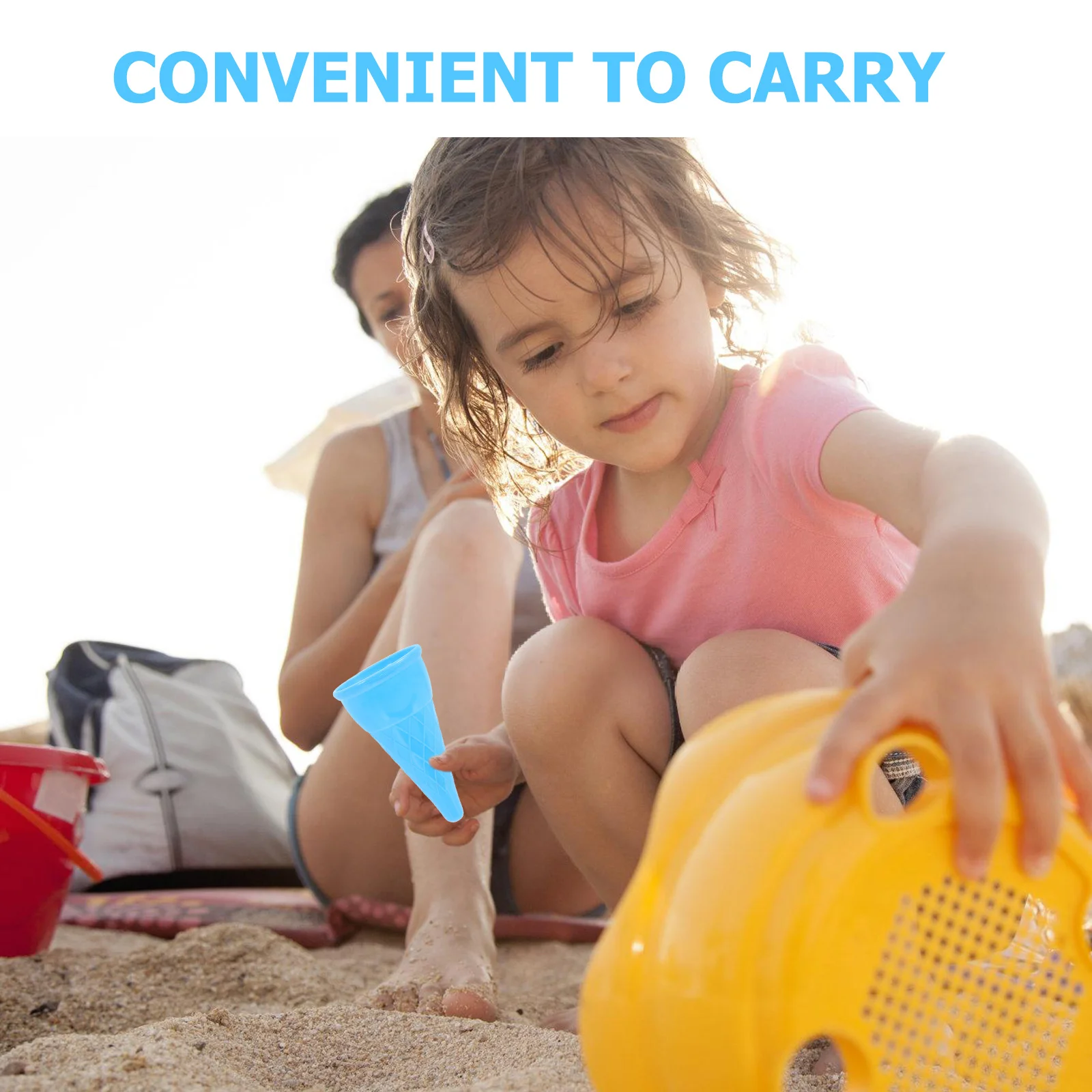 Ensemble de jouets de plage pour enfants, cône de crème glacée, jeu de plein air (document aléatoire), tasse de crème glacée, 5 pièces